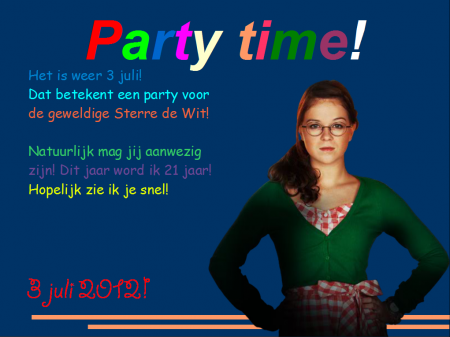 Sterre's verjaardag 3 juli 2012
